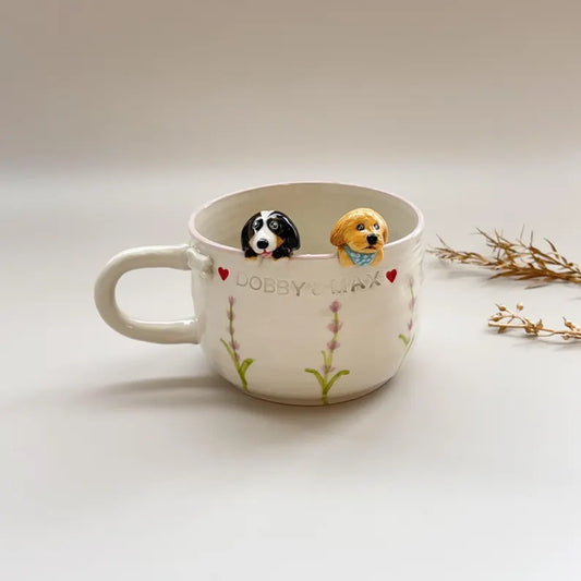 Personalized pet mug custom pet mug ceramic peekaboo mug/hidden animal coffee mug/Custom Cat and Dog Ceramic Mug/Gift For Dog Owner/dog mug