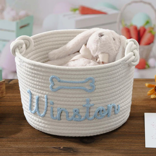 Personalized Dog Toy Basket, New Cat Toy Dog Gift, Dog Toy Storage Bins, Custom Pet Toy Basket, New Puppy Gift Pet Toy Box Pet Toy Basket